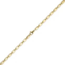 5mm Kette Collier Plattenkette aus 585 Gold Gelbgold 70cm Herren Goldkette