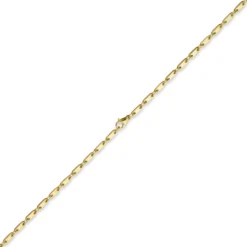 3mm Kette Collier Plattenkette aus 585 Gold Gelbgold, 55cm, Unisex
