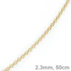 2,3mm Kette Collier Rundankerkette aus 585 Gold Gelbgold, 50cm Unisex