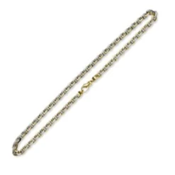 5,5mm Kette Collier Rundankerkette 585 Gold Gelbgold & Weißgold 60cm