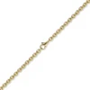2,7mm Kette Collier Rundankerkette aus 750 Gold Gelbgold, 80cm Unisex