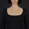 2,5mm Kette Collier Schlangenkette aus 585 Gold Gelbgold, 55cm, Damen