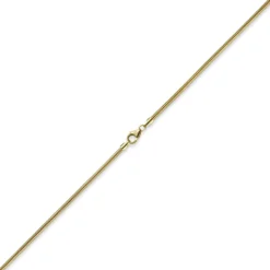 2,5mm Kette Collier Schlangenkette aus 585 Gold Gelbgold, 38cm, Damen