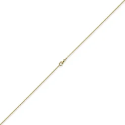 1mm Kette Collier Schlangenkette aus 585 Gold Gelbgold, 45cm, Damen