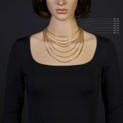 2,5mm Kette Collier Schlangenkette aus 585 Gold Gelbgold, 45cm, Damen