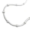 1mm Kette Collier Schlangenkette Halsschmuck, symmetrisch Silber 925, 38cm