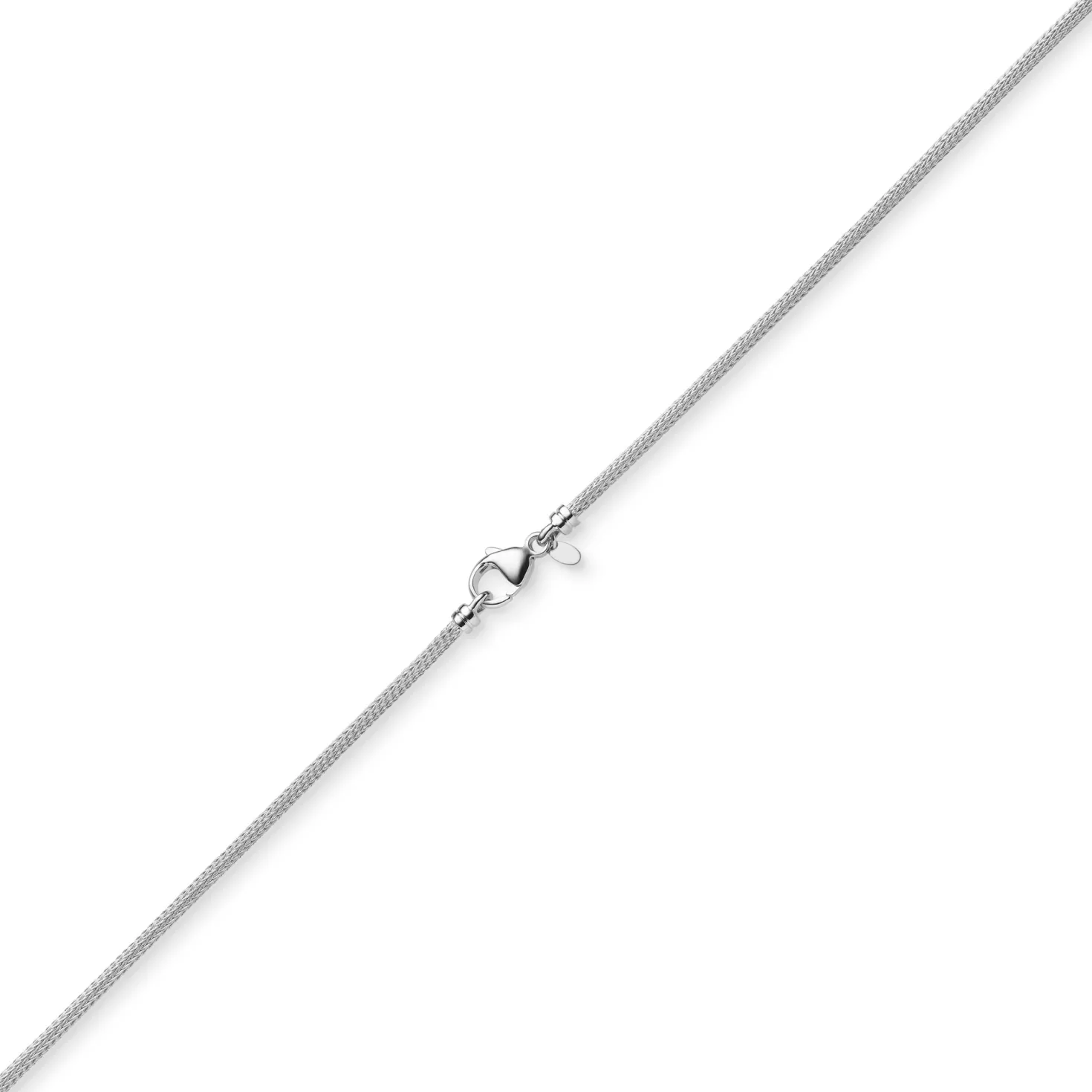 2,5mm Kette Collier Strickkette rund aus 750 Gold Weißgold 50cm