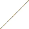 5mm Kette Collier Tigeraugekette, 585 Gold Weißgold & Gelbgold, 55cm