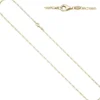 1,7mm Kette Figarokette aus 585 Gold Gelbgold diamantiert Halsschmuck, 50cm
