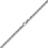 3mm Kette Halskette Königskette aus 750 Gold Weißgold massiv 60cm