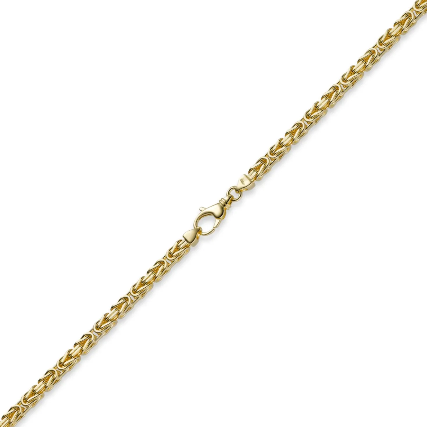 4mm Kette Halskette Königskette aus 585 Gold Gelbgold, 60cm, Herren