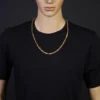 5mm Kette Halskette Königskette aus 585 Gold Gelbgold, 70cm, Herren