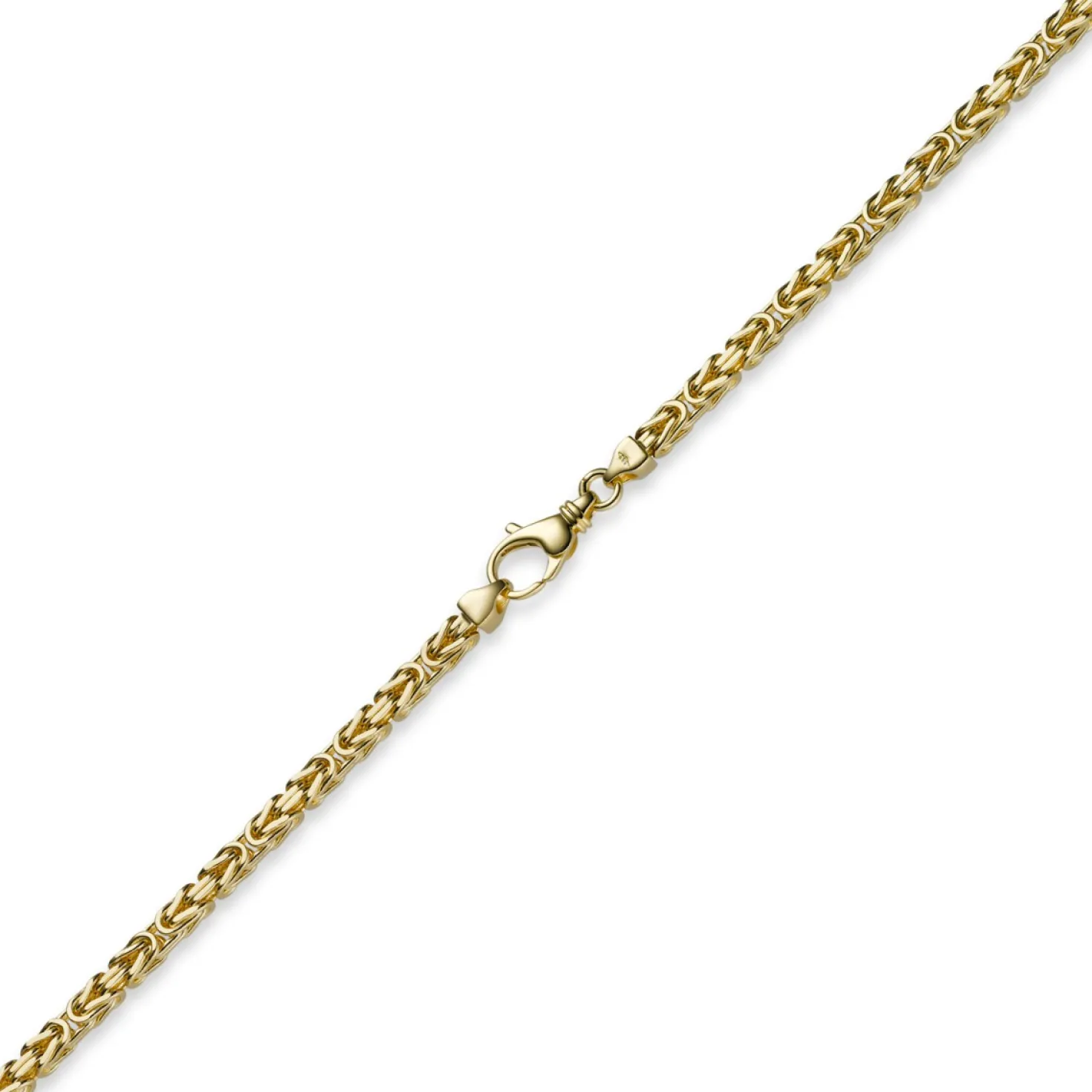 3,5mm Kette Halskette Königskette aus 585 Gold Gelbgold, 50cm, Unisex