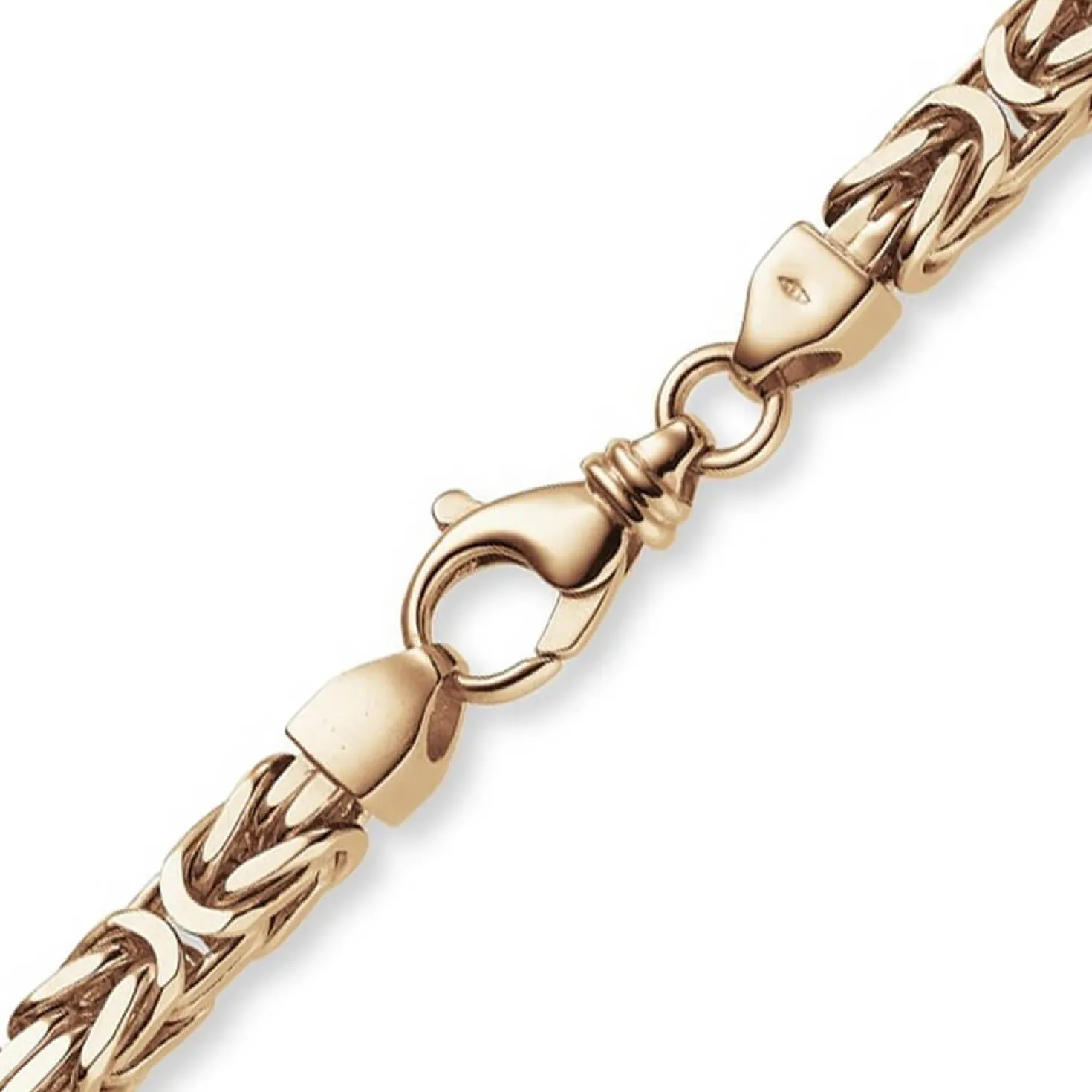8mm Kette Halskette Königskette aus 750 Gold Rotgold massiv 70cm Herren