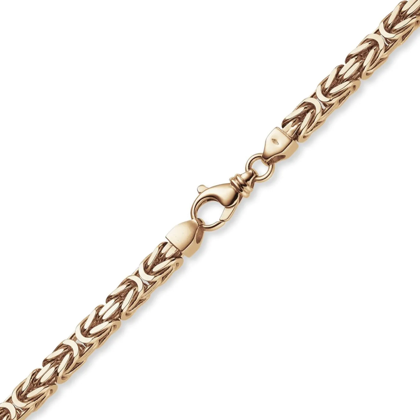 8mm Kette Halskette Königskette aus 585 Gold Rotgold massiv 70cm Herren