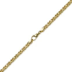 6mm Kette Halskette Königskette aus 750 Gold Gelbgold, 65cm, Herren