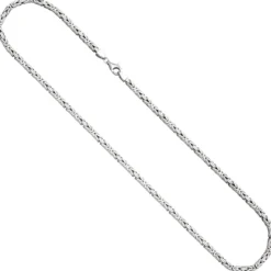 3,9mm Kette Halskette Königskette aus 925 Silber rhodiniert 55cm