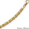 3mm Kette Halskette Königskette aus 585 Gold Gelbgold, 60cm, Unisex