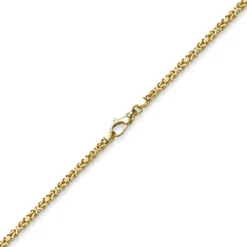 3mm Kette Halskette Königskette aus 750 Gold Gelbgold, 45cm, Unisex