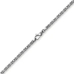 3mm Kette Halskette Königskette aus 585 Gold Weißgold massiv 70cm