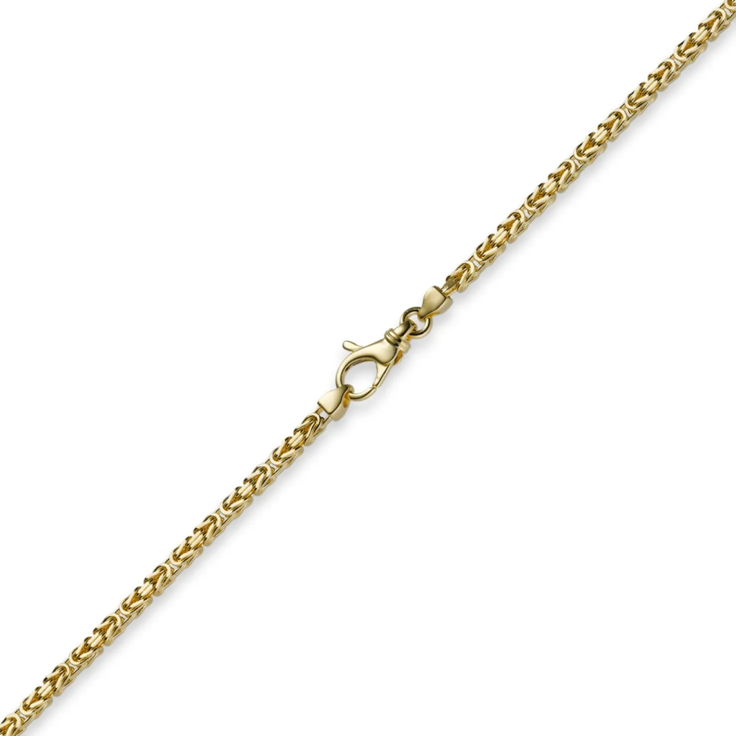 2,5mm Kette Halskette Königskette aus 585 Gold Gelbgold, 45cm