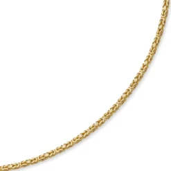 3mm Kette Halskette Königskette aus 750 Gold Gelbgold, 70cm, Unisex