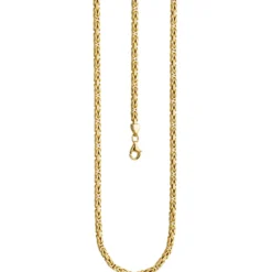 3,2mm Kette Königskette aus 925 Silber gelbvergoldet Halsschmuck, 45cm