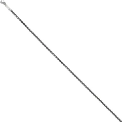 1,9mm Kette Rundankerkette aus Edelstahl mit grauen Lackierung Halsschmuck, 45cm