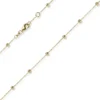 3mm Kügelchen Ankerkette Armband Armkette aus 585 Gold Gelbgold 18-19cm