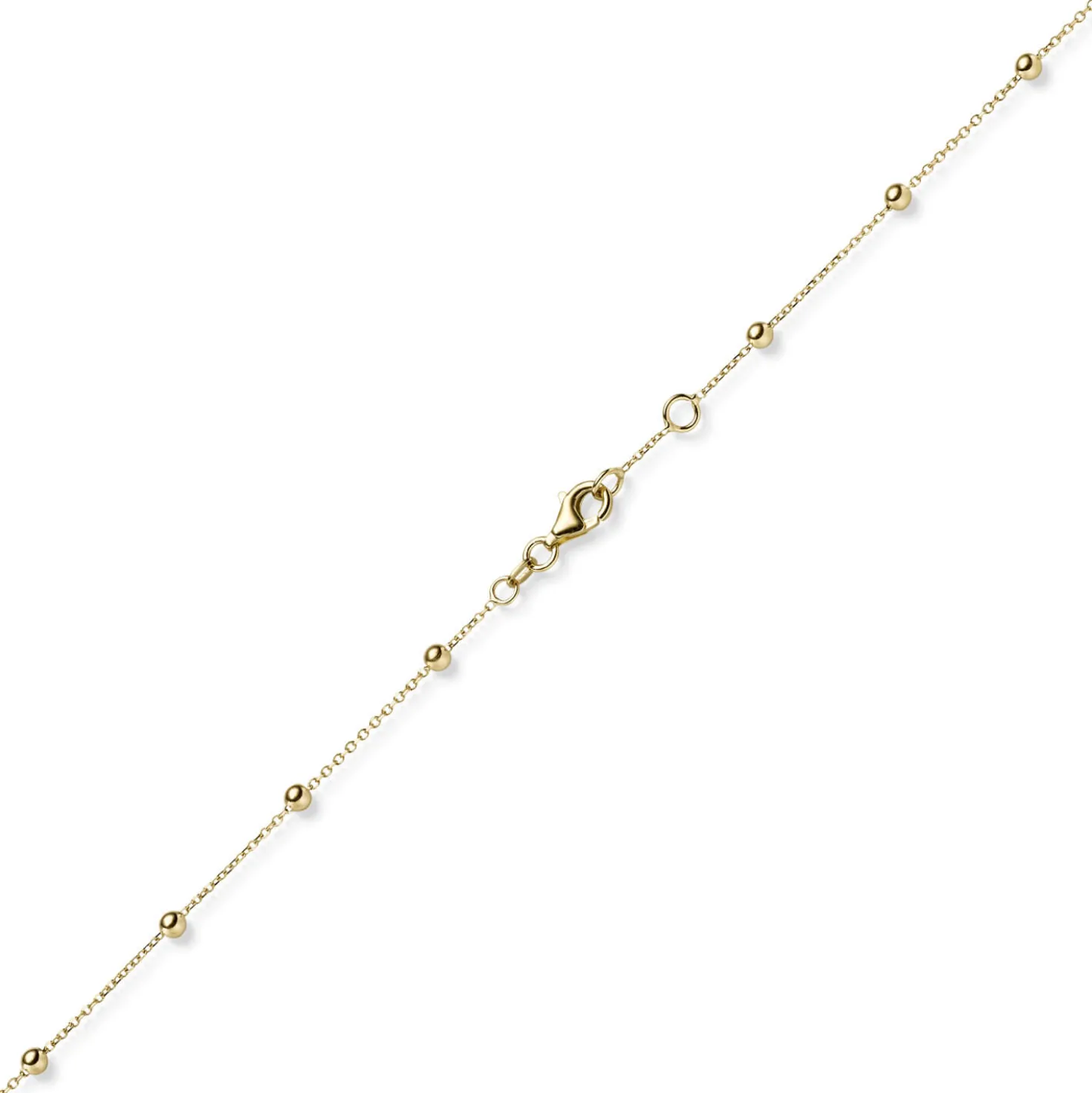 3mm Kügelchen Ankerkette Armband Armkette aus 585 Gold Gelbgold 18-19cm