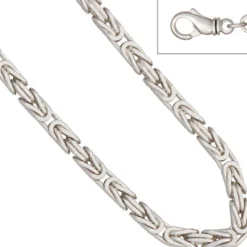 6mm Königsarmband Armkette Armschmuck 925 Silber rhodiniert massiv Herren 21cm