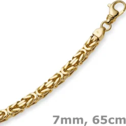 7mm Königskette aus 585 Gold Gelbgold Kette Halskette 65cm Herren