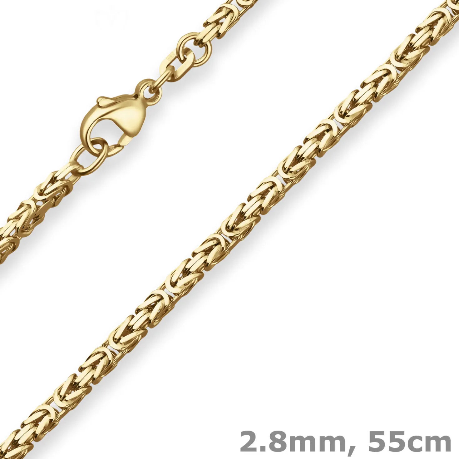 2,8mm Königskette Goldkette Collier Halskette aus 333 Gold Gelbgold 55cm