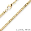 3,2mm Königskette Goldkette Collier Halskette aus 585 Gold Gelbgold 70cm