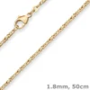 1,8mm Königskette Goldkette Collier Halskette aus 333 Gold Gelbgold 50cm