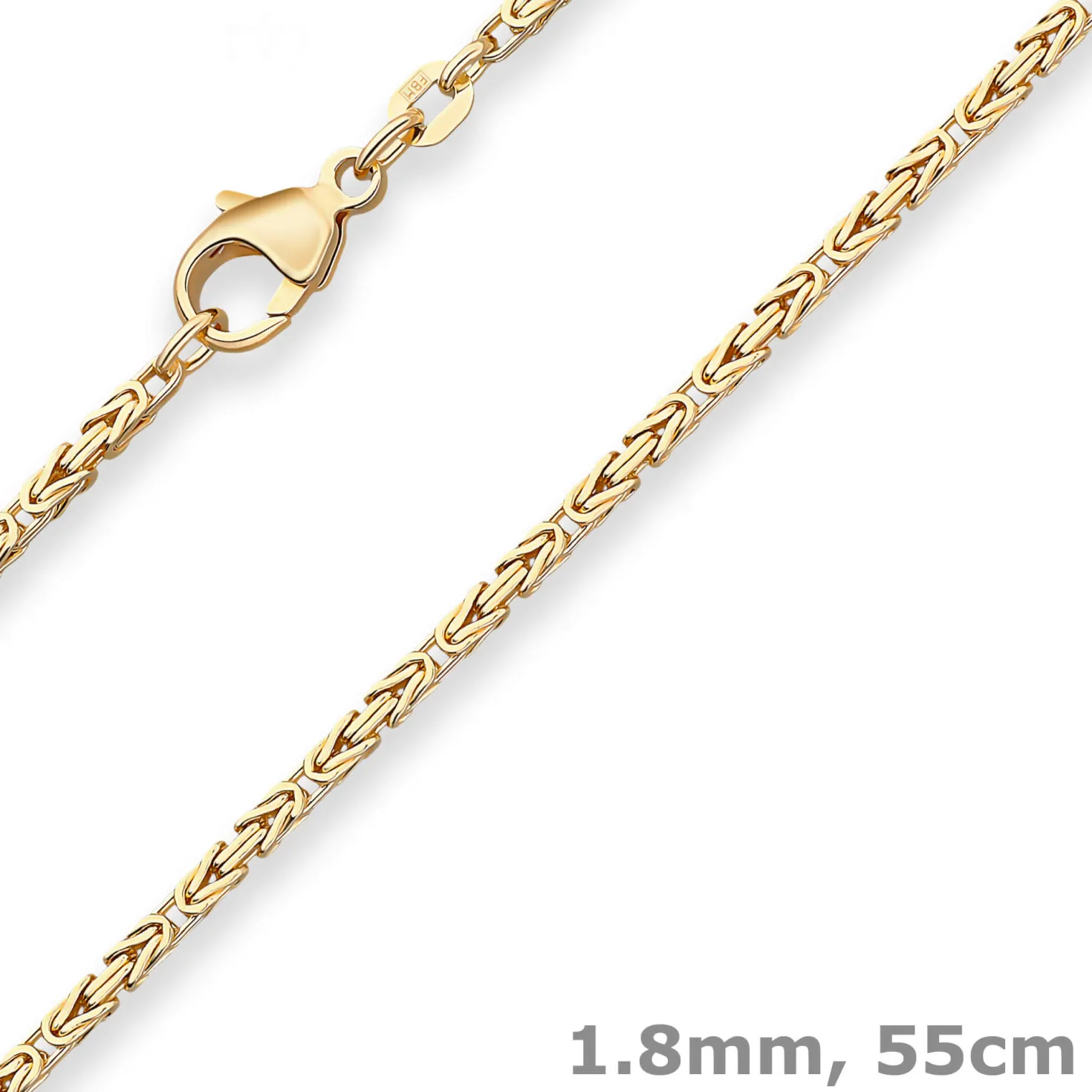 1,8mm Königskette Goldkette Collier Halskette aus 333 Gold Gelbgold 55cm
