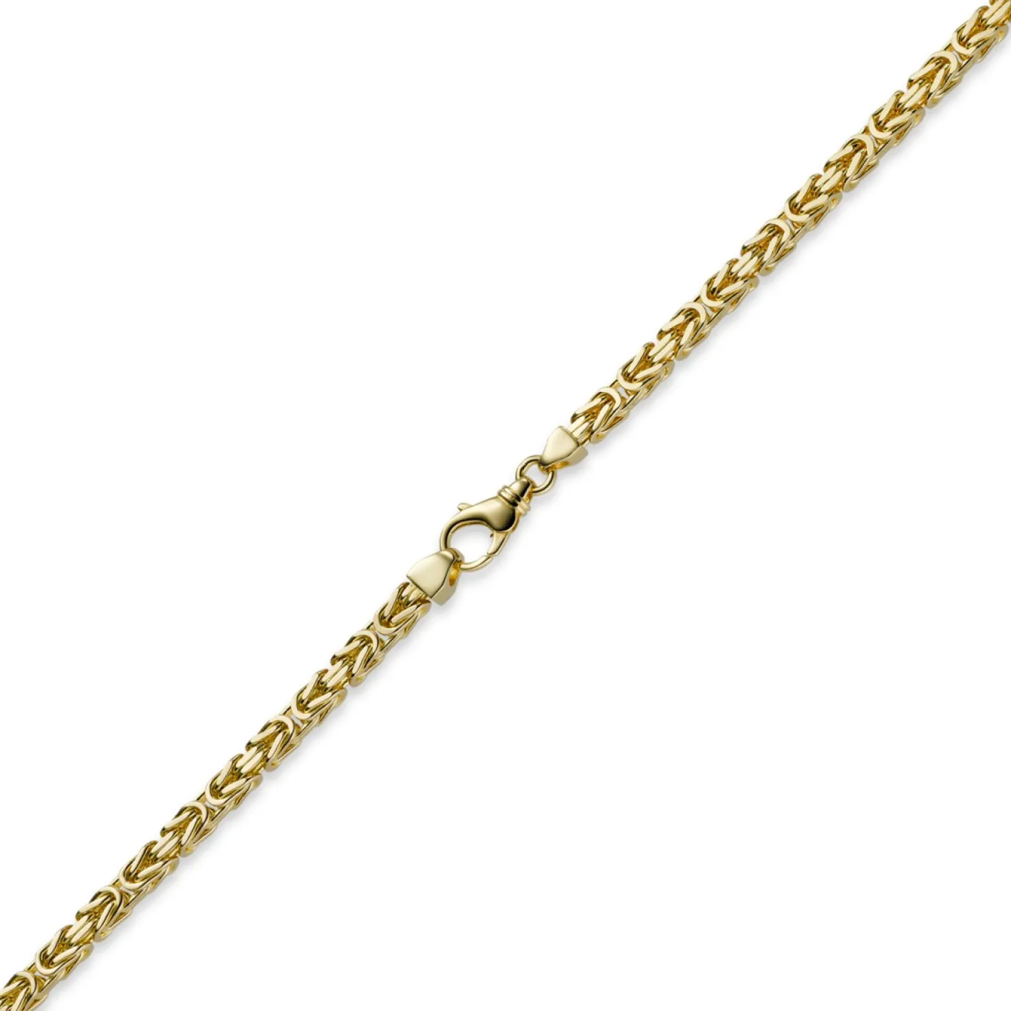 5mm Königskette Kette Halskette aus 750 Gold Gelbgold, 70cm, Herren