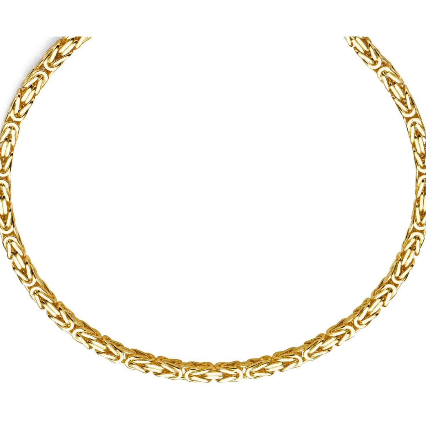 8mm Königskette Kette Halskette aus 750 Gold Gelbgold 70cm Herren