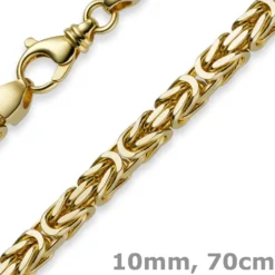 10mm Königskette Kette Halskette aus 585 Gold Gelbgold 70cm Herren
