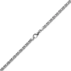 5mm Königskette Kette Halskette aus 750 Gold Weißgold, 65cm, Herren