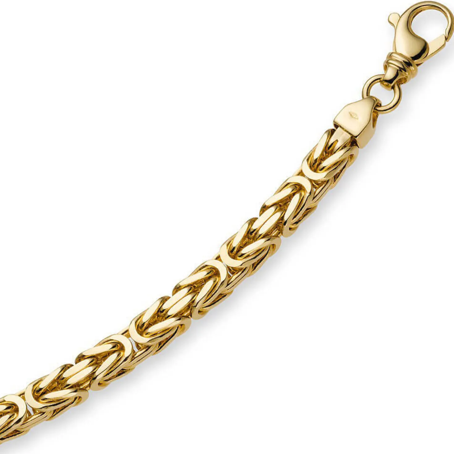 8mm Königskette Kette Halskette aus 750 Gold Gelbgold 65cm Herren
