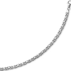 8mm Königskette Kette Halskette aus 585 Gold Weißgold 70cm Herren