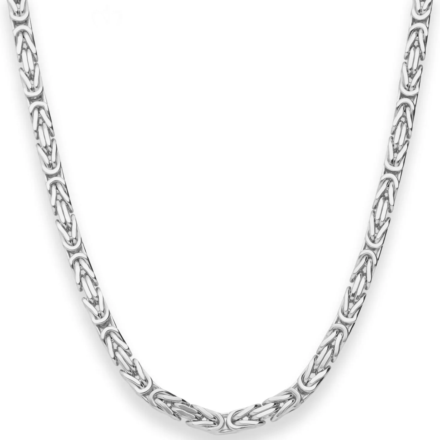 5,1mm Königskette Silberkette Collier Halskette aus 925 Silber 70cm