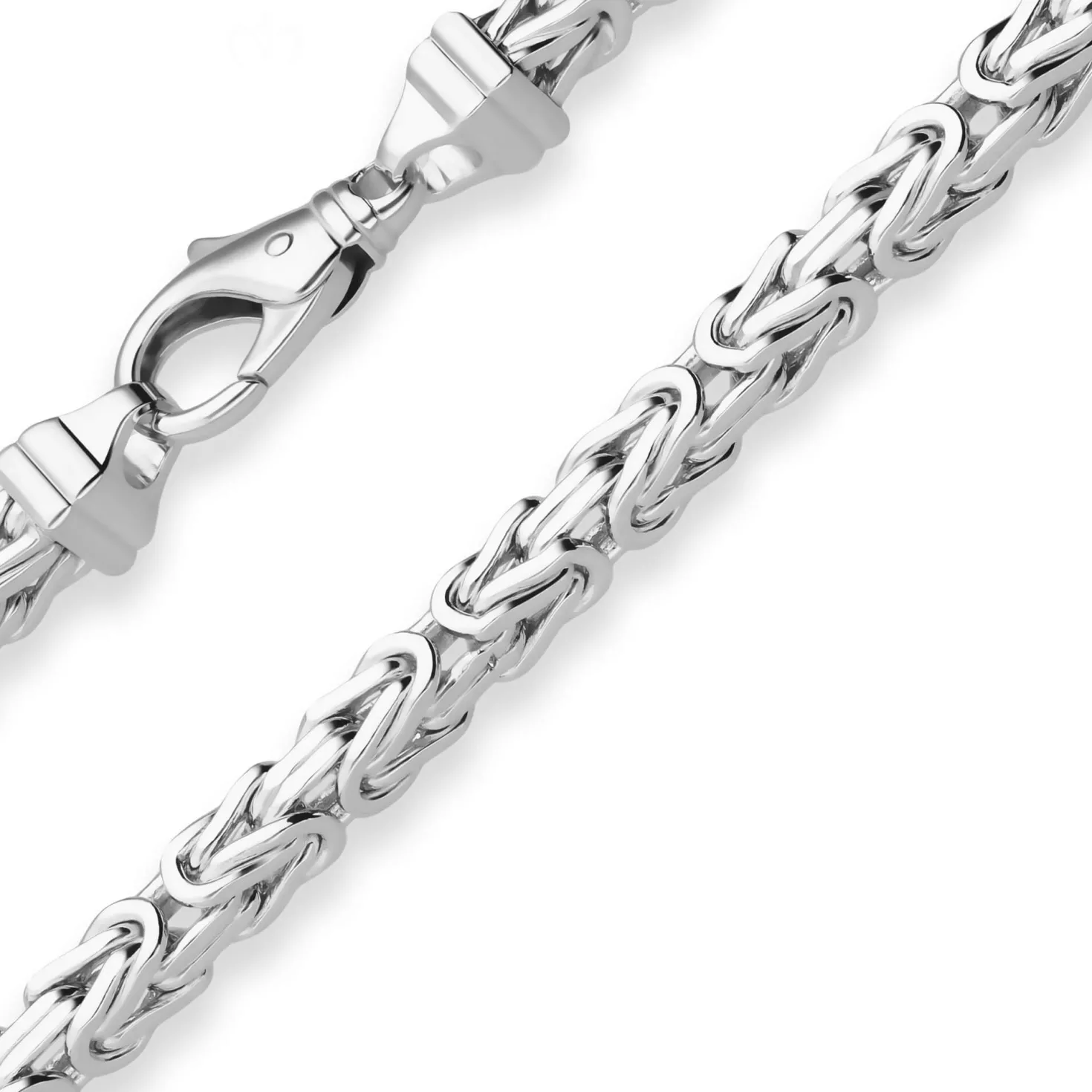 5,1mm Königskette Silberkette Collier Halskette aus 925 Silber 55cm