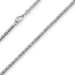 2,8mm Königskette Silberkette Collier Halskette aus 925 Silber rhodiniert 45cm