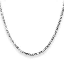2,8mm Königskette Silberkette Collier Halskette aus 925 Silber rhodiniert 50cm