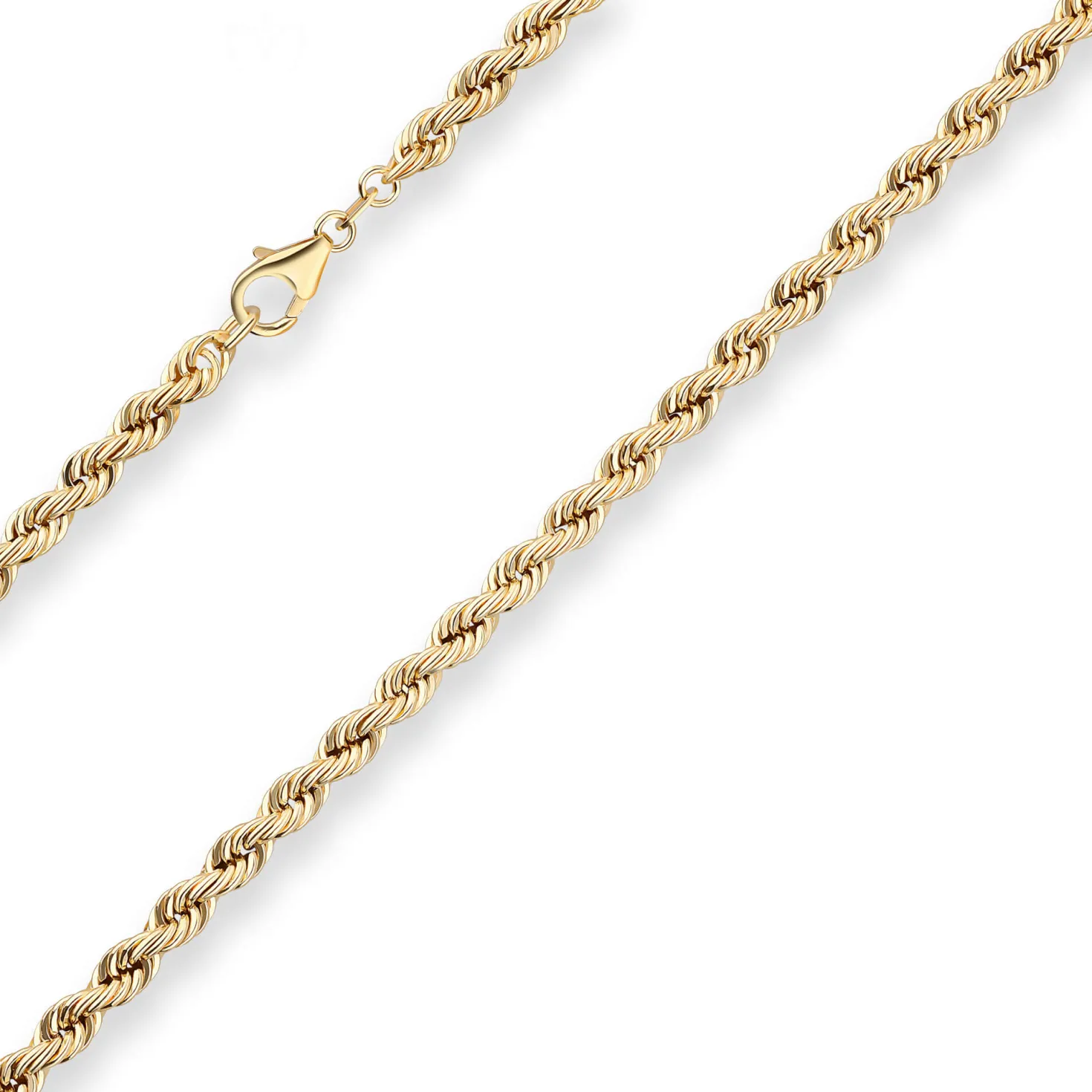 4,4mm Kordelkette Goldkette Collier Halskette aus 585 Gold Gelbgold 60cm