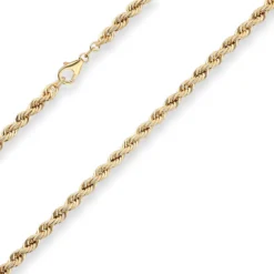 4,4mm Kordelkette Goldkette Collier Halskette aus 585 Gold Gelbgold 42cm