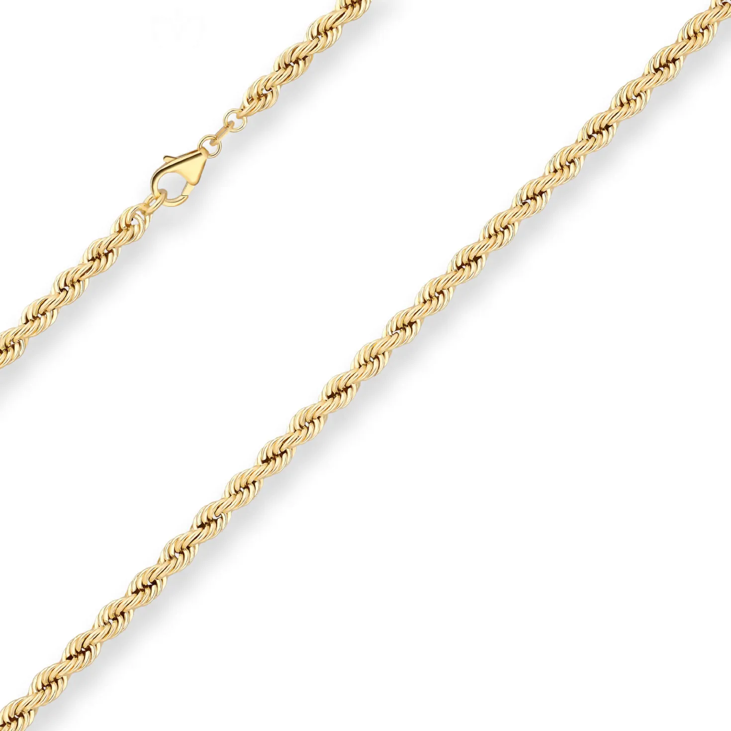 4,4mm Kordelkette Goldkette Collier Halskette aus 585 Gold Gelbgold 42cm