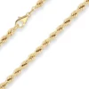4,4mm Kordelkette Goldkette Collier Halskette aus 585 Gold Gelbgold 45cm